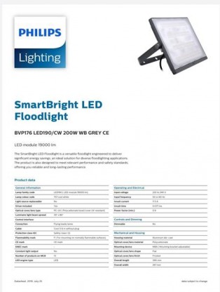 SmartBright LED Floodlinght บุรีรัมย์ - จำหน่ายอุปกรณ์ไฟฟ้า ราคาถูก บุรีรัมย์ - ฮั่วฮะการไฟฟ้า