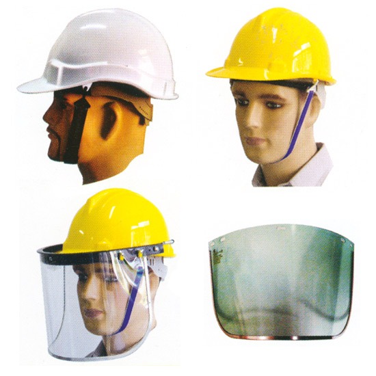 Head Protection หมวกนิรภัย  โครงยึดแผ่นกระบังหน้า  แผ่นกระบังหน้า  Safety Helmet  Head Protection 