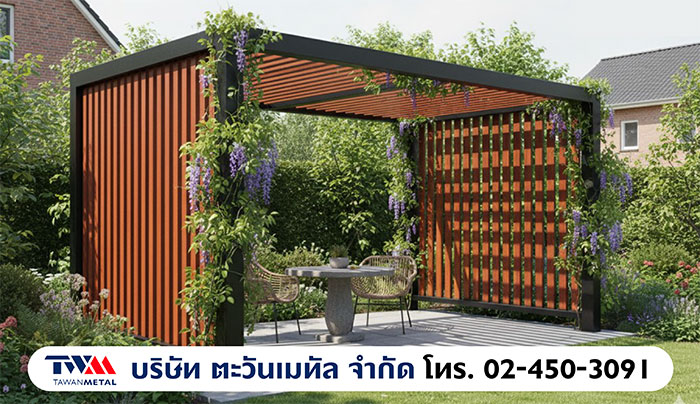 เหล็กกล่องลายไม้ 3 มิติ