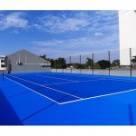 พื้นสนามกีฬามาตรฐาน สนามเทนนิส ITF, สนามบาสเกตบอล, สนามแบตมินตัน Portable - ออกแบบก่อสร้างสนามกีฬาพื้นพียู-บารมี