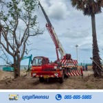 Crane Rental with Operator for Construction Projects in Kaeng Krachan - รถเครนให้เช่า หัวหิน ชะอำ เพชรบุรี - บุญเกิดเครน ขนส่ง