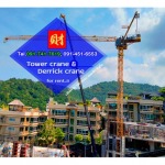 tower crane rental Rent a derick crane, run the crane machine, Chonburi