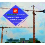 tower crane rental Rent a derick crane, run the crane machine, Chonburi