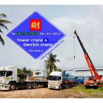 tower crane rental Rent a derick crane, run the crane machine, Chonburi