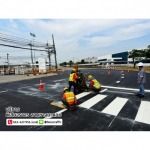 Getting a job marking traffic lines at the Department of Highways - ตีเส้นจราจร ราคาถูก - บอส ทราฟฟิค