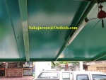 ผ้าใบบังแดดสกรีนชื่อร้าน ระยอง - Sahajaroen