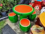 โต๊ะหินอ่อนรูปแตงโม - ร้านสวนโต๊ะหินอ่อน นนทบุรี