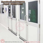 ประตูบานเปิดทางเดียว (CLEANROOM DOOR)  ประตูฉุกเฉิน  (EMERGENCY DOOR) - รับติดตั้งประตูคลีนรูมประตูหน้าต่างอลูมิเนียม สยาม เอเซีย อลูเทค