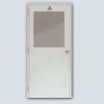 ประตูเหล็กเจาะช่องกระจกครึ่งบาน  (Steel door with half glass) - บริษัท เอ็มพีเค แมนูแฟคเจอริ่ง จำกัด