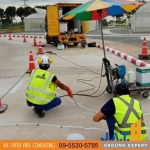 Repair cracks in epoxy concrete floors - รับซ่อมพื้นทรุด - เจ.เอ.ที. กราวด์ เอกซ์เพิร์ท