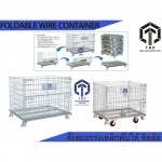 foldable wire container ลังตะแกรงเหล็กพับได้