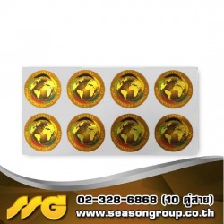 รับพิมพ์สติ๊กเกอร์ฟรอยด์ทอง ไม่มีขั้นต่ำ Gold Foil Sticker