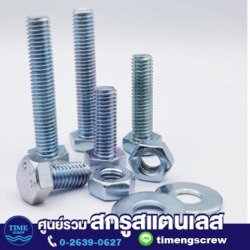 สกรูหัวเหลี่ยมชุบ