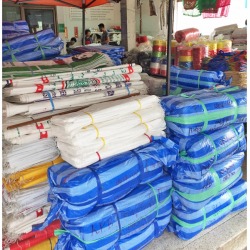 ผ้าใบฟ้าขาว