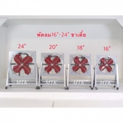 พัดลมระบายอากาศรวมรุ่นใบแดงขาเตี้ย 16-24 นิ้ว