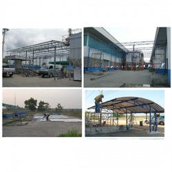 The Roof structure steel and metal sheet