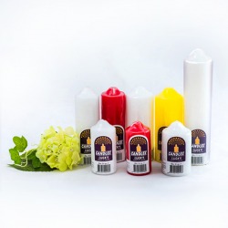 เทียน 20 หุน 4, 6, 9 นิ้ว (สีขาว,ชมพู,ฟ้า,เขียว,เหลือง,แดง)
