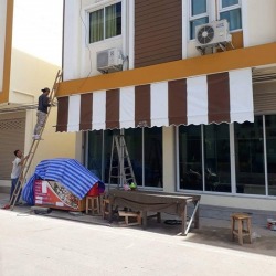 ติดตั้งผ้าใบกันสาดชักรอก-ตลิ่งชัน