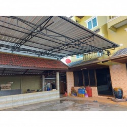 ต่อเติมโครงหลังคาเหล็ก ตลิ่งชัน นนทบุรี
