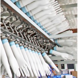 Rubber glove manufacturing machine