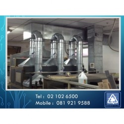 ออกแบบติดตั้งท่อดูดอากาศเสียในโรงงาน