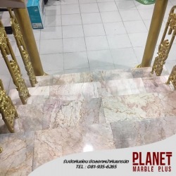 ขัดลอกหน้าพื้นหินอ่อน 