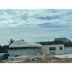 Canvas tent rental for construction sites