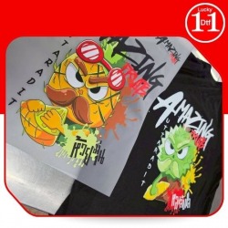 We offer DTF film printing for screen printing on clothing.