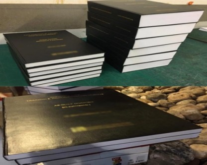 งานพับครึ่งปกพิมพ์ทอง  - ศูนย์ถ่ายเอกสาร - พิมพ์เขียว - บี เอ็ม ซี