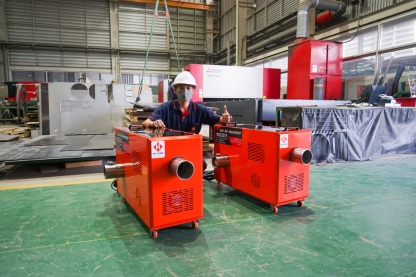 เครื่องเป่าลมร้อนอุตสาหกรรม (Hot Air Coil Blower) - โรงงานผลิต ฮีตเตอร์ เทอร์โมคัปเปิล หัววัดอุณหภูมิ