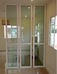 ติดตั้งประตูกระจก นนทบุรี - ร้านติดตั้งกระจกอลูมิเนียม นนทบุรี ลัทธพล