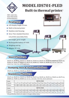 SDS built-in thermal printer - จำหน่ายเครื่องชั่งอุตสาหกรรม