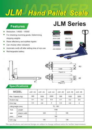 JLM Hand Pallet Scale - จำหน่ายเครื่องชั่งอุตสาหกรรม
