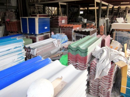 ขายกระเบื้องลอนเล็ก กระเบื้องลอนใหญ่ คู่สร้าง - ร้านขายวัสดุก่อสร้าง สมุทรปราการ โรงปูน กิจเจริญ