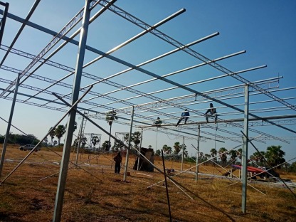 โครงหลังคาราคาถูก - ช่างเหล็กดัด เพชรบุรี - สมบูรณ์ การช่าง