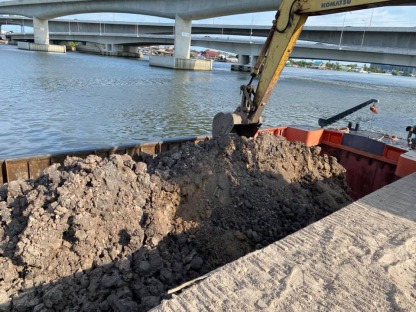 รับขุดลอกพื้นที่บริเวณริมแม่น้ำ - รับเหมาถมดินนนทบุรี ปทุมธานี-วิษณุ