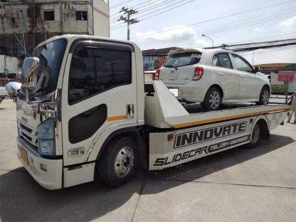 บริการเคลื่อนย้ายรถ ยกรถเสีย 24 ชั่วโมง สามพราน - รถยกศาลายา อินโนเวทสไลด์คาร์