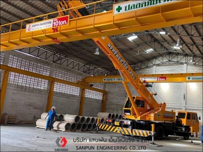  Overhead crane single girder เครนเหนือศีรษะแบบคานเดี่ยว - ออกแบบติดตั้งเครนโรงงาน