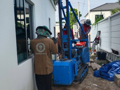 ตอกเสาเข็มต่อเติมบ้านราคาถูก บางบัวทอง - รับตอกเสาเข็ม ปทุมธานี ช่างจ่า ไมโครไพล์