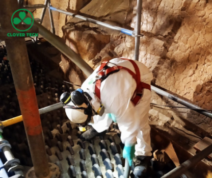 งานขนถ่าย fire ash จากเตาเผา 4 - รับล้างถังเคมี ถังบำบัดน้ำเสีย ระยอง - โคลเวอร์เทค