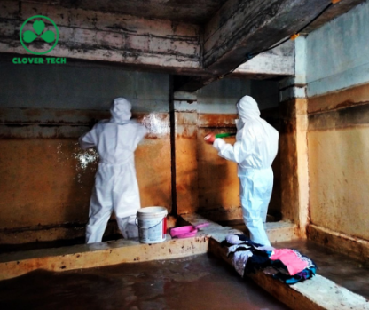 งานล้างบ่อประปา - รับล้างถังเคมี ถังบำบัดน้ำเสีย ระยอง - โคลเวอร์เทค