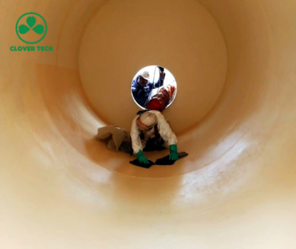 บริการล้างถังเก็บน้ำโรงงาน 1 - รับล้างถังเคมี ถังบำบัดน้ำเสีย ระยอง - โคลเวอร์เทค