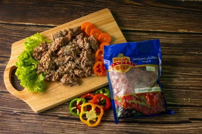 เนื้อหมักน้ำมันงา - โรงงานผลิตเนื้อวัวสด เนื้อวัวแปรรูป - NIDA BEEF