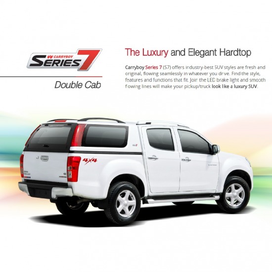 หลังคาแครี่บอยรุ่น ซีรีย์ 7/Carryboy's Canopy Series 7 หลังคาไฟเบอร์  หลังคารถกระบะ  แครี่บอย  ชุดแต่งรถกระบะ  อะไหล่แท้แครี่บอย  carryboy  roller lid 