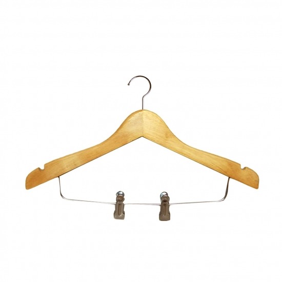 Wooden Hanger with Clip Wooden Hanger with Clip 
