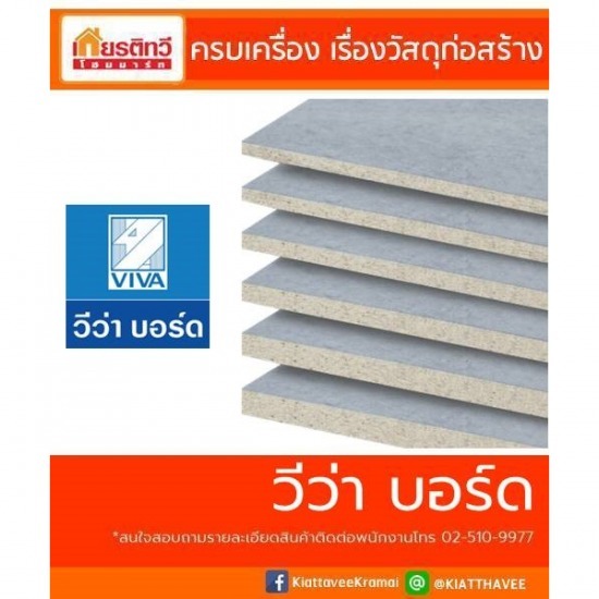 วีว่าบอร์ด ราคาส่ง - ศูนย์รวมวัสดุก่อสร้างรามอินทรา - เกียรติทวีค้าไม้