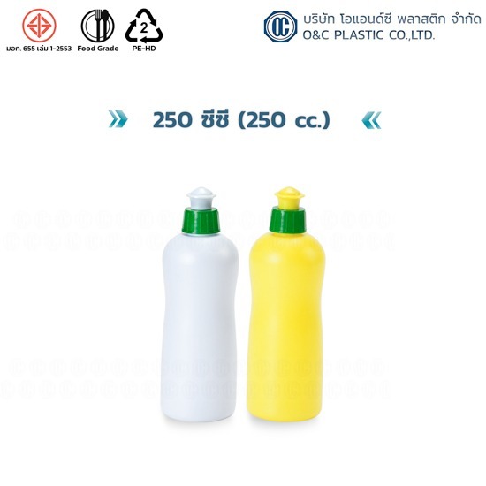 ขายขวดพลาสติก 250 cc - โรงงานผลิต แกลลอน กระปุก กระป๋อง ตามแบบ