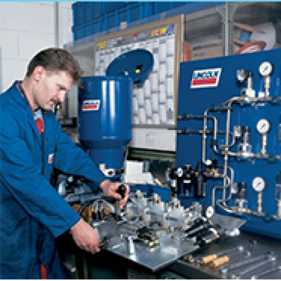 ออกแบบติดตั้งระบบหล่อลื่นอัตโนมัติ ระบบดับเชื้อเพลิงอัตโนมัติ - ระบบจ่ายสารหล่อลื่นแบบสเปรย์ในอุตสาหกรรมเหมืองแร่และซีเมนต์