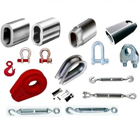 ขายส่งอุปกรณ์ลวดสลิง สมุทรปราการ (Wire Rope Accessories) ปลอกอลูมิเนียม  สะเก็น  ห่วงหัวใจ  เกรียวเร่ง  ตะขอ  อุปกรณ์สแตนเลสสำหรับลวดสลิง 
