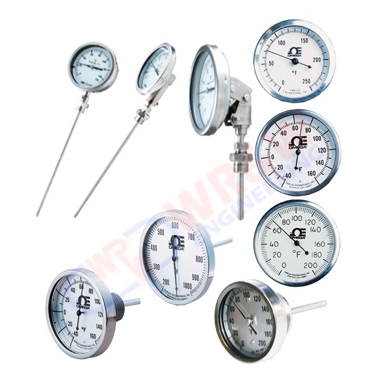 เครื่องวัดอุณหภูมิ  เครื่องวัดอุณหภูมิ Bimetal Thermometers 